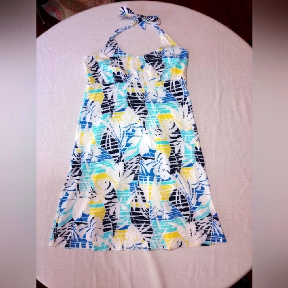 Columbia Performance Fishing Gear PFG Hawaiian Print Halter Sundress